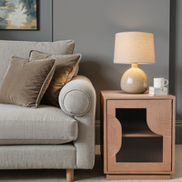 Jodhpur Solid Wood Bedside Table - Brown
