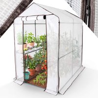 Foil Greenhouse with 2 levels 120 x 186 x 190 cm - transparent