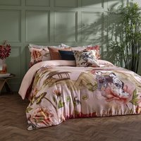Geisha Cotton Duvet Cover Set - Blush / Superking