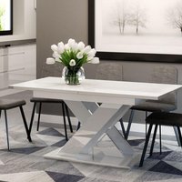 EXTENDABLE DINING TABLE, (WHITE GLOSS) - White Gloss