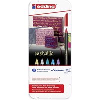 Pack of 6 edding 1200 Colourpen Fine Felt Pen - Multicolour