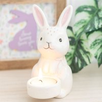 Bunny Tealight Holder For Spring Decor And Easter Gifts - White