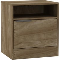 1-Door Bedside Table Cabinet Nightstand Storage Shelf Unit Bedroom Furniture - Oak / 1