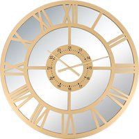 Charles Bentley Coniston Mirrored Skeleton Wall Clock - Gold
