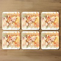 Square World Coaster - Orange