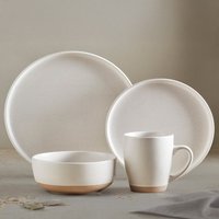 Avena 16 Piece Dinnerware Set - Linen White