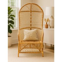 Manado High Back Natural Rattan Chair - Brown