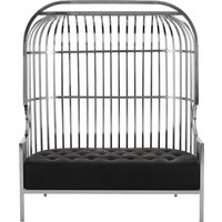 Eliza Silver Dome Cage Two Seat Sofa - Silver