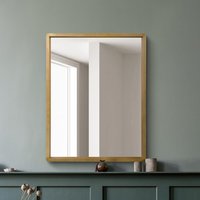 MirrorOutlet The Naturalis Solid Oak Framed Overmantle Wall Mirror - Oak