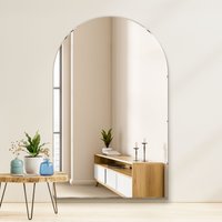 Frameless Arched Leaner Wall Mirror - Silver