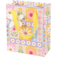 Floral Patchwork Print Gift Bag - Multicolour