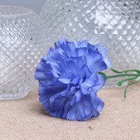 Artificial Silk Single Carnation - Royal Blue