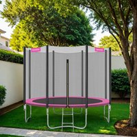 SONGMICS Trampoline with Safety Net - Pink
