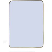 Orsina Gold Effect Frame Wall Mirror With Deep Frame, Large Rectangle Decorative Mirror With Soft Rounded Corners