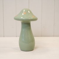 Medium Ceramic Pale Green Mushroom - Pale Green