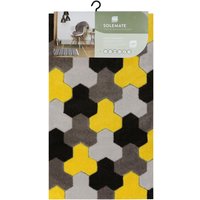 SOLEMATE Hand Carved Geometric Door Mat - Grey