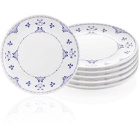 Set of 6 Marvy Series Side Plates - Blue & White