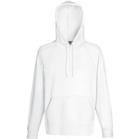 Mens Lightweight Hooded Sweatshirt Hoodie (240 GSM) - White / L
