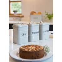 Living Nostalgia French Grey Sugar Tin - Grey