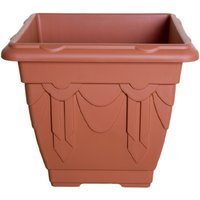 30cm Terracotta Square Venetian Pot - Terracotta / 1
