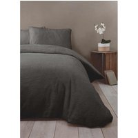 Sherpa Fleece Duvet Cover Bedding Sets - Grey / Double