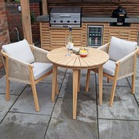 Royalcraft, Royalcraft Roma 80cm Bistro set with 2 Roma fixed chairs Royalcraft, Royalcraft Roma 80cm Bistro set with 2 Roma fixed chairs