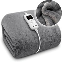 Dreamcatcher, Double Faux Fur Electric Heated Throw - Grey Dreamcatcher, Double Faux Fur Electric Heated Throw - Grey