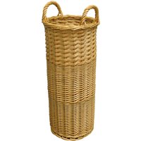 Woven Willow Wicker Umbrella and Walking Stick Basket Holder - Natural