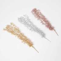 Homescapes Silver Gold Mistletoe Garland Set of 3, 53 cm - Gold