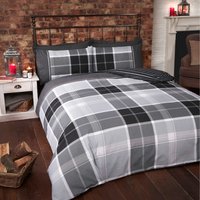 Argyle Checks Cotton Duvet Set With Pillowcase - Multicolor / Double