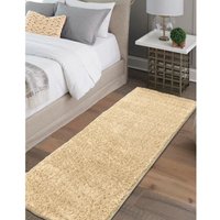 Cosy Snuggly Honey Area Rug - Plain Honey / 60x200cm