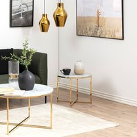 Alisma Round Marble Side Table - White Marble