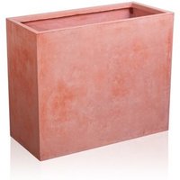 Terracotta Fibrecotta Tall Trough Planter - Pink