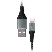 MFI Lightning to USB-A Charging Cable 1M Braided - Space Grey - Grey