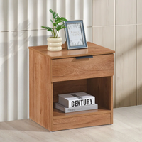 Richmond 1 Drawer Bedside Table - Brown