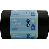 Pack of 50 Flat Top Refuse Sacks 50L