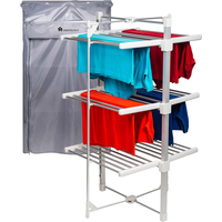 3 Tier Electric Heated Clothes Airer - Silver