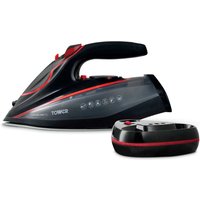 Cordless Steam Iron XL Sole Plate Red and Black - Black