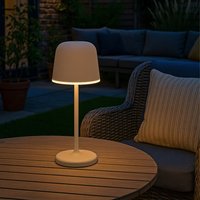 EGLO Mannera-S Portable Sandy-Coloured LED Outdoor Table Lamp - Beige