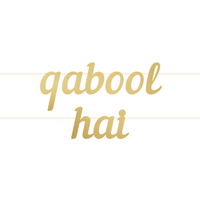 Qabool Hai Letter Banner - Gold