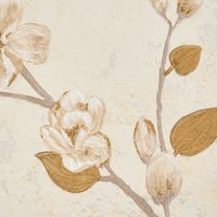 Vintage Non-Pasted Non-Woven 3D Embossed Floral Wallpaper Roll - Beige 2