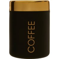 Liberty Black Enamel Coffee Canister With Gold Lid - Black