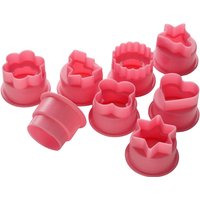 Sucre 8 Piece Pink Assorted Cutter Set - Pink