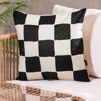 Cushion 43x43 Kyoto Fabric, Checkerboard Mono