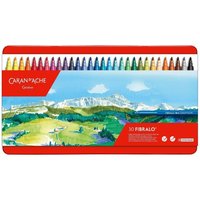 Caran d'Ache Fibralo 30 Water-Soluble Fibre Tip Pens - Metal Tin - Assorted Colours