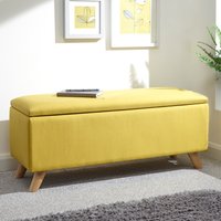 Secreto Ottoman Storage Bench - Mustard