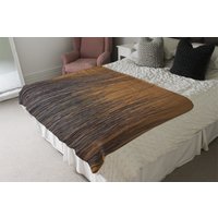 Broom Stick On The Wall Blanket - Brown