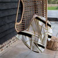 Golden Art Deco Blanket - Gold