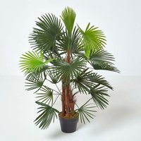 Homescapes Green 'Lady Palm' Tree Artificial Rhapis Plant with Pot, 90 cm - Green