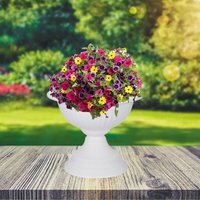 White Urn Patio Planter - White